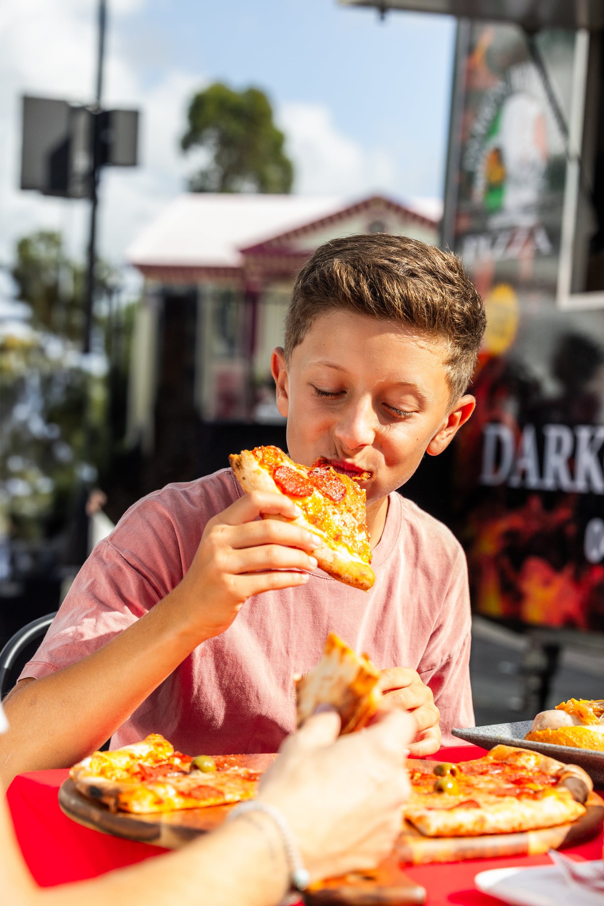 street food festival pizza bite