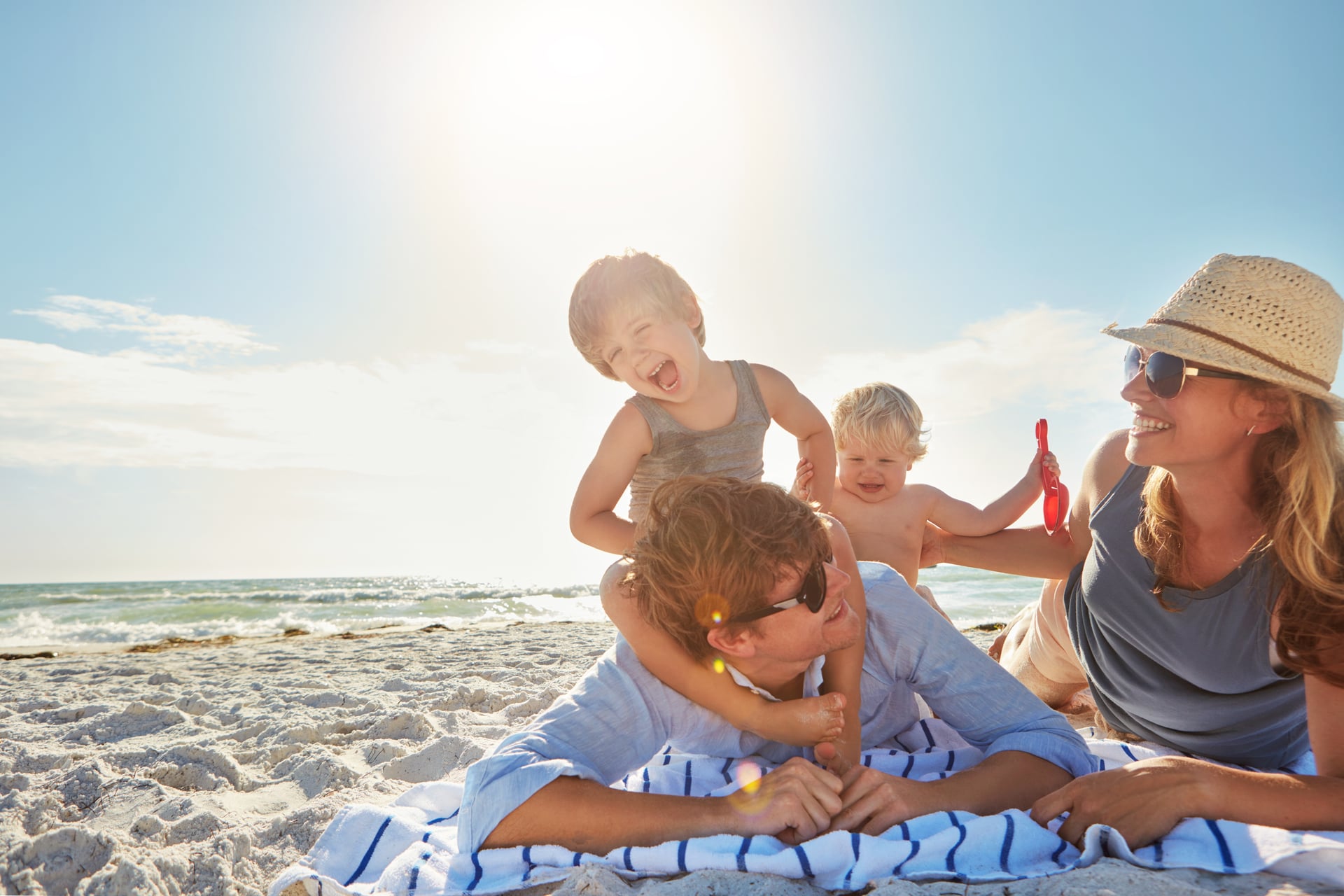 family beach day