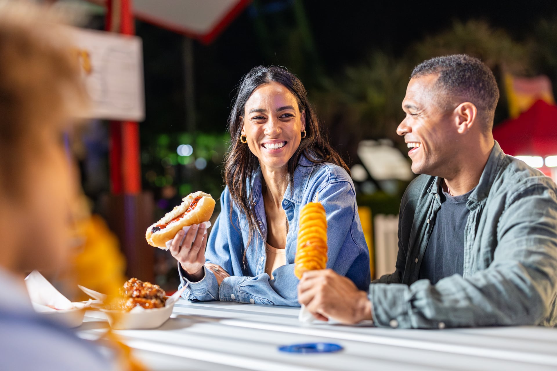 Dreamworld night market food